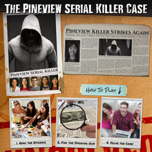 Load image into Gallery viewer, Unsolved Case Files | Pineview Serial Killer - Cold Case Murder Mystery Game | Can You Solve The Crime?